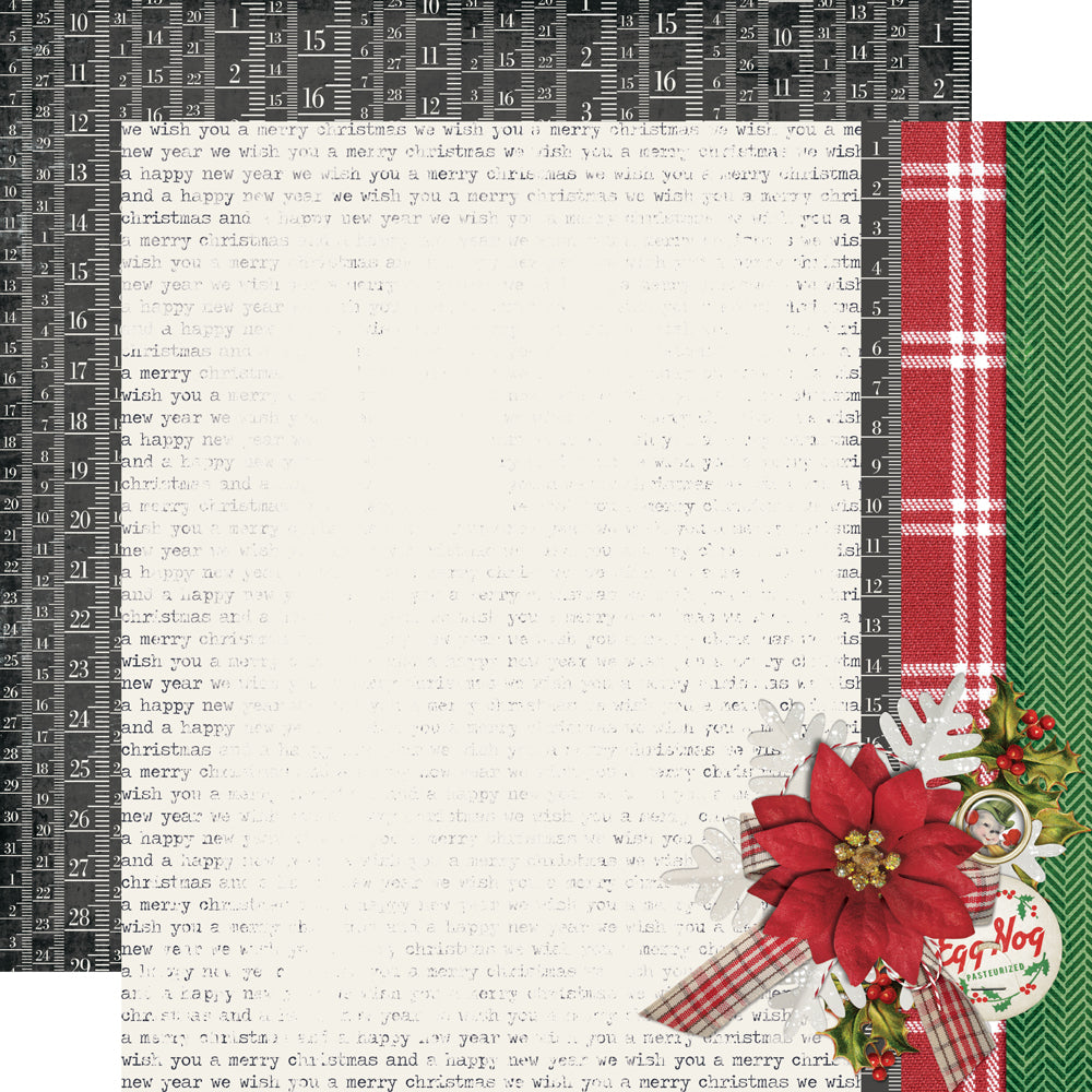 Simple Stories - Simple Vintage Dear Santa - 12x12 Single Sheet - Holly + Jolly