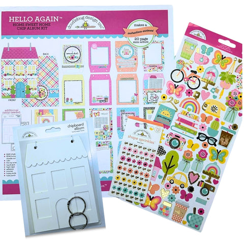 Doodlebug Home Sweet Home Chipboard Album Kit - 8708