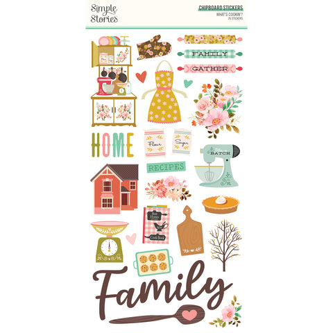 Simple Stories - What's Cookin' - 6x12 Chipboard