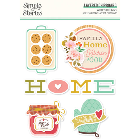 Simple Stories - What's Cookin' - Layered Chipboard