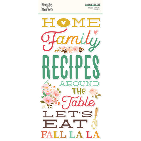 Simple Stories - What's Cookin' - Foam Stickers