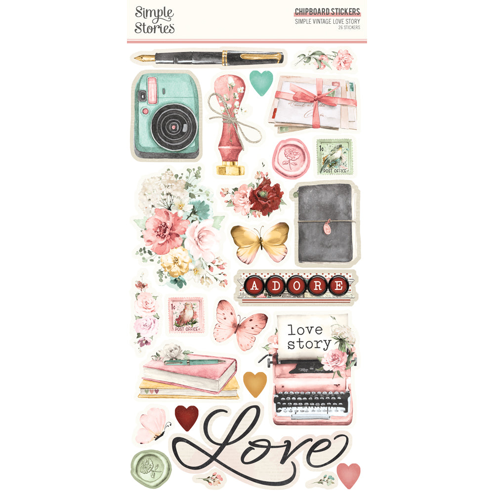 Simple Stories - Simple Vintage Love Story - 6x12 Chipboard
