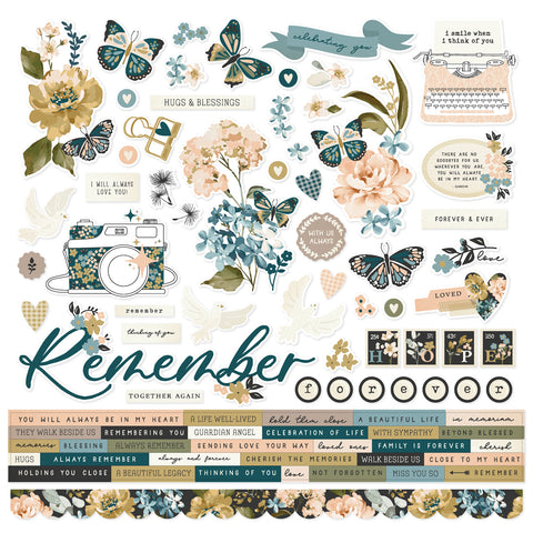 Simple Stories - Remember - 12 x 12 Cardstock Stickers