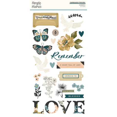 Simple Stories - Remember - 6x12 Chipboard