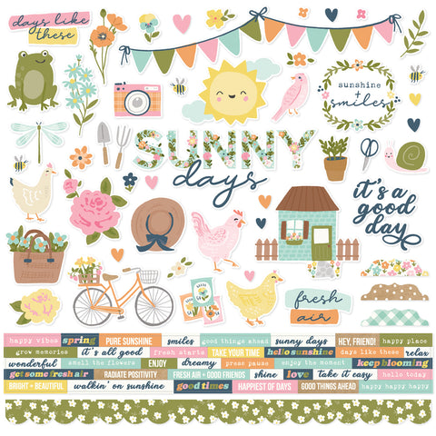 Simple Stories - Fresh Air - 12 x 12 Cardstock Stickers