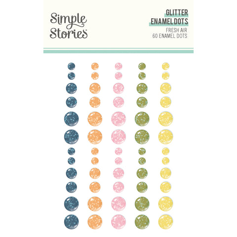 Simple Stories - Fresh Air - Glitter Enamel Dots