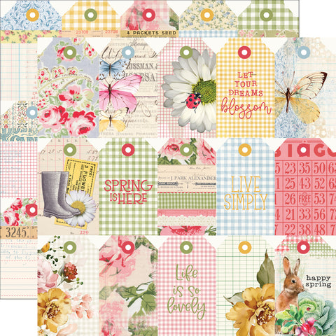 Simple Stories - Simple Vintage Spring Garden - 12x12 Single Sheet - Tag Elements
