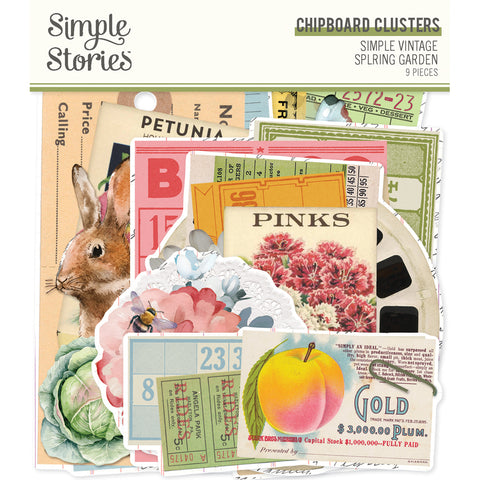 Simple Stories - Simple Vintage Spring Garden - Chipboard Clusters
