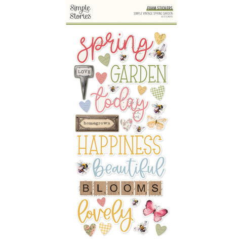 Simple Stories - Simple Vintage Spring Garden - Foam Stickers