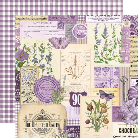 Simple Stories - Simple Vintage Essentials Color Palette - 12x12 Single Sheet - Purple Collage