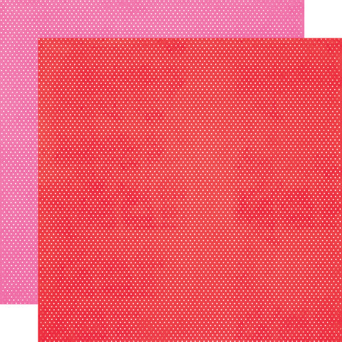 Simple Stories - Simple Vintage Essentials Color Palette - 12x12 Single Sheet - Dots / Red & Pink