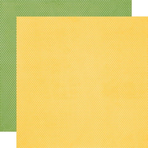 Simple Stories - Simple Vintage Essentials Color Palette - 12x12 Single Sheet - Dots / Yellow & Green