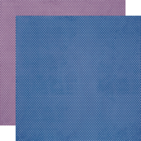 Simple Stories - Simple Vintage Essentials Color Palette - 12x12 Single Sheet - Dots / Blue & Purple