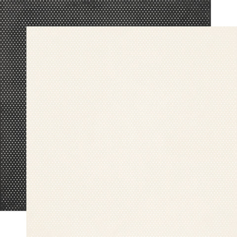 Simple Stories - Simple Vintage Essentials Color Palette - 12x12 Single Sheet - Dots / Cream & Black