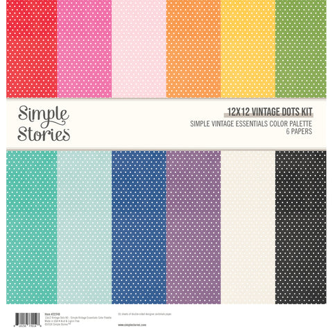 Simple Stories - Simple Vintage Essentials Color Palette - Vintage Dots Kit
