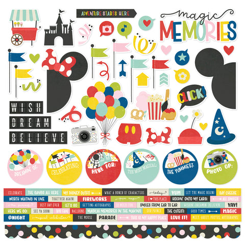 Simple Stories - Say Cheese Magic - 12 x 12 Cardstock Stickers
