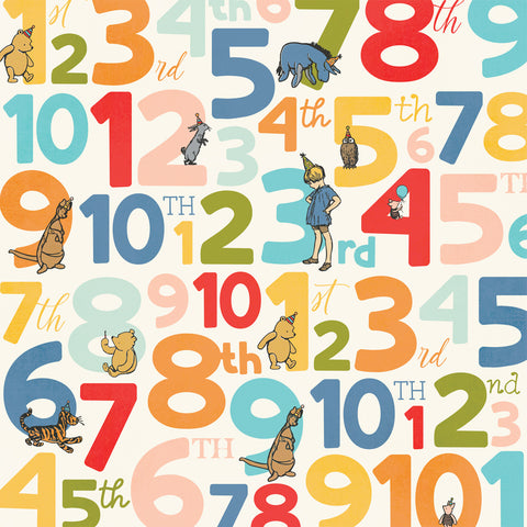 Simple Stories - Say Cheese Classic Pooh Birthday - 12x12 Single Sheet - One Year Older