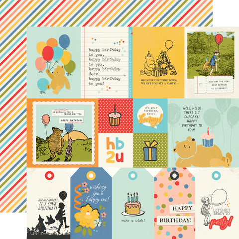 Simple Stories - Say Cheese Classic Pooh Birthday - 12x12 Single Sheet - Elements 1