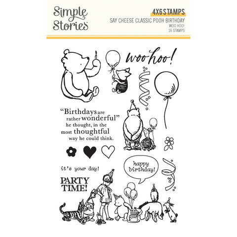 Simple Stories - Say Cheese Classic Pooh Birthday - Whoo Hoo Birthday Stamp