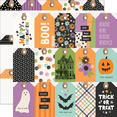 Simple Stories - Spooky Things  - 12x12 Single Sheet - Tag Elements