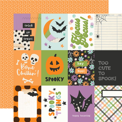 Simple Stories - Spooky Things  - 12x12 Single Sheet - 3x4 Elements
