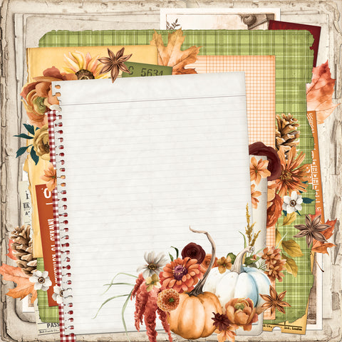 Simple Stories - Simple Vintage Autumn Breeze - 12x12 Single Sheet - Harvest Memories