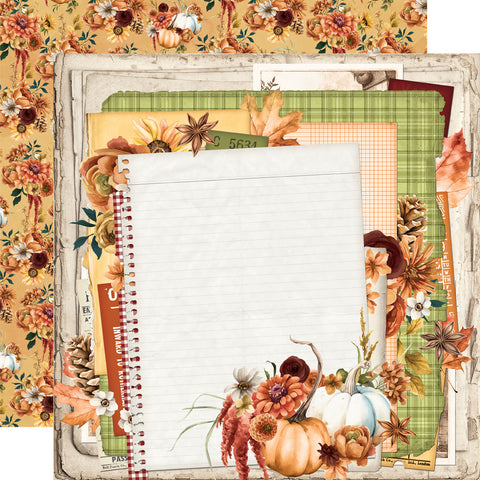 Simple Stories - Simple Vintage Autumn Breeze - 12x12 Single Sheet - Harvest Memories