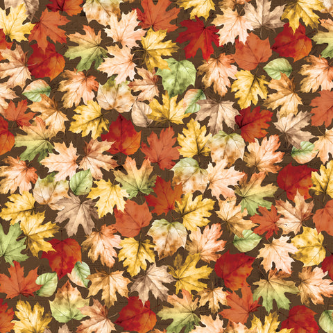 Simple Stories - Simple Vintage Autumn Breeze - 12x12 Single Sheet - Falling Leaves