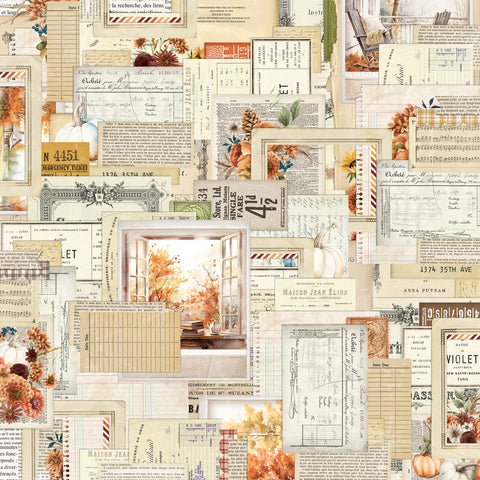 Simple Stories - Simple Vintage Autumn Breeze - 12x12 Single Sheet -Give Thanks