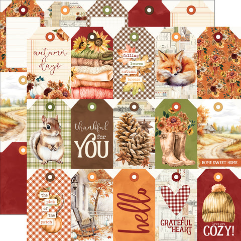 Simple Stories - Simple Vintage Autumn Breeze - 12x12 Single Sheet - Tag Elements