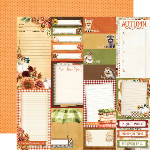 Simple Stories - Simple Vintage Autumn Breeze - 12x12 Single Sheet -Journal Elements