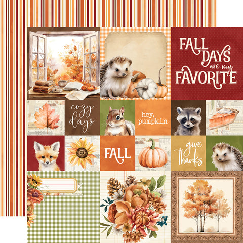 Simple Stories - Simple Vintage Autumn Breeze - 12x12 Single Sheet - 2x2 / 4x4 Elements