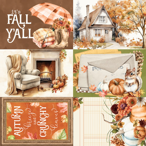 Simple Stories - Simple Vintage Autumn Breeze - 12x12 Single Sheet - 4x6 Elements