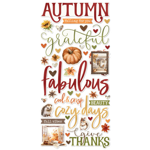 Simple Stories - Simple Vintage Autumn Breeze - Foam Stickers