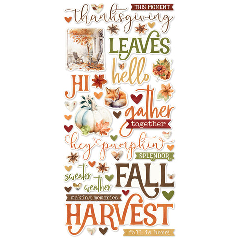 Simple Stories - Simple Vintage Autumn Breeze - Foam Stickers