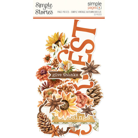 Simple Stories -Simple Vintage Autumn Breeze - Simple Pages Page Pieces