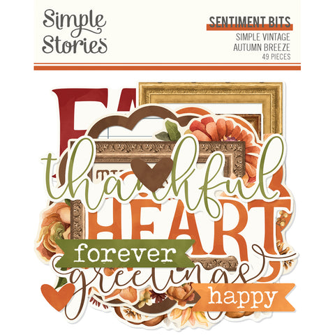 Simple Stories - Simple Vintage Autumn Breeze - Sentiment Bits & Pieces