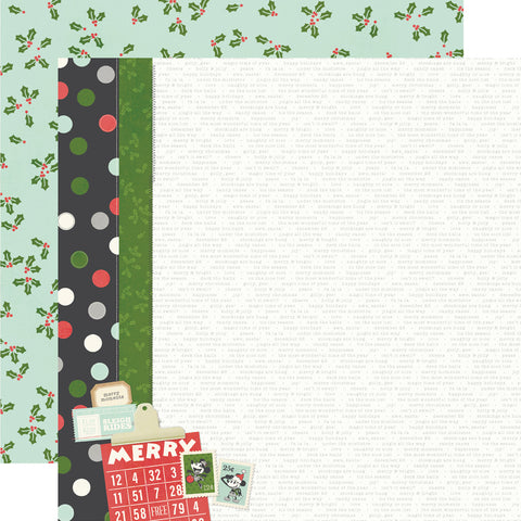 Simple Stories - Classic Mouse Christmas - 12x12 Single Sheet - Merry Magic