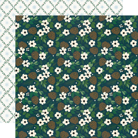 Simple Stories - Simple Vintage Flannel Season  - 12x12 Single Sheet - Snow Adorable