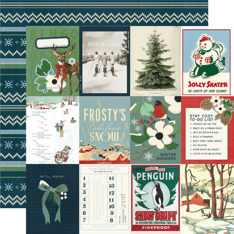 Simple Stories - Simple Vintage Flannel Season  - 12x12 Single Sheet - 3x4 Elements