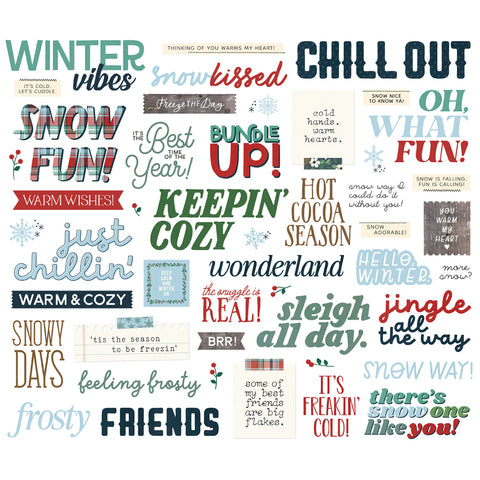Simple Stories - Simple Vintage Flannel Season -  Sentiment Bits & Pieces