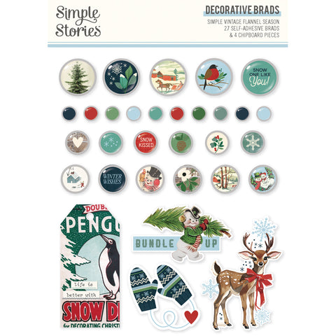 Simple Stories - Simple Vintage Flannel Season - Decorative Brads