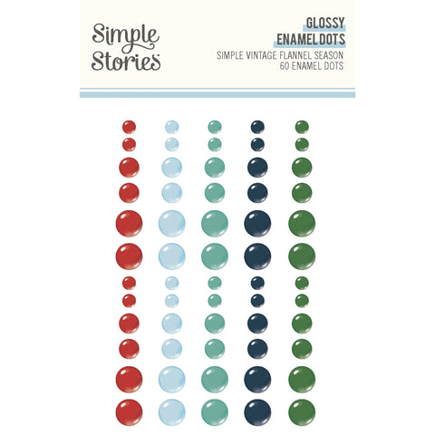 Simple Stories -Simple Vintage Flannel Season - Glossy Enamel Dots