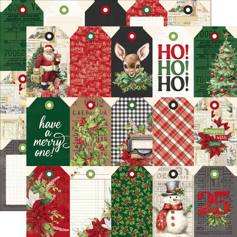 Simple Stories - Simple Vintage Believe - 12x12 Single Sheet - Tag Elements