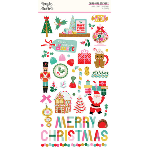 Simple Stories - Hard Candy Christmas - 6x12 Chipboard