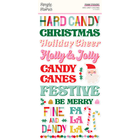 Simple Stories - Hard Candy Christmas - Foam Stickers