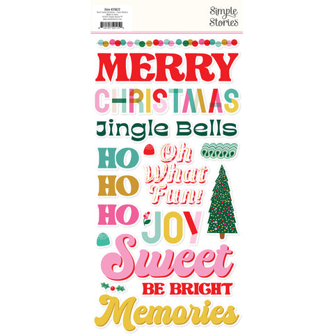 Simple Stories - Hard Candy Christmas - Foam Stickers