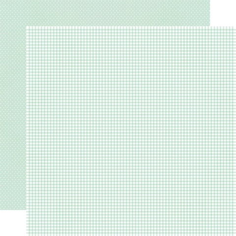 Simple Stories - Say Cheese Classic Pooh Baby - 12x12 Single Sheets - Mint Gingham