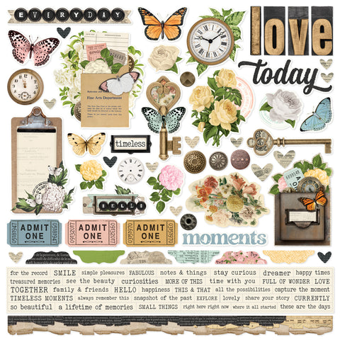 Simple Stories - Simple Vintage Junk Drawer - Sticker Sheet