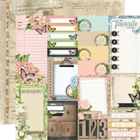 Simple Stories - Simple Vintage Junk Drawer - 12x12 Single Sheet -Journal Elements